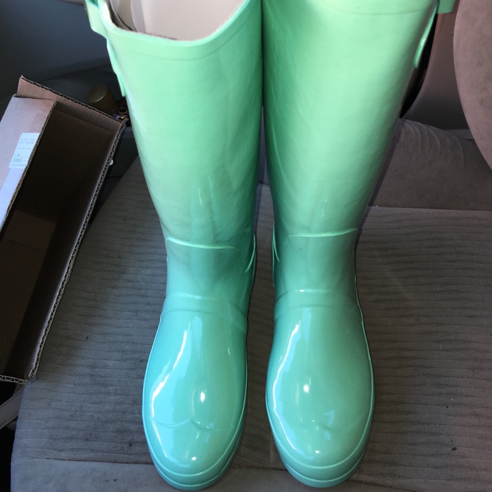 Mint Rain Boots